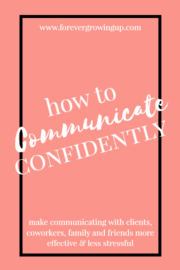 [white text on a pink background] how to communicate confidently