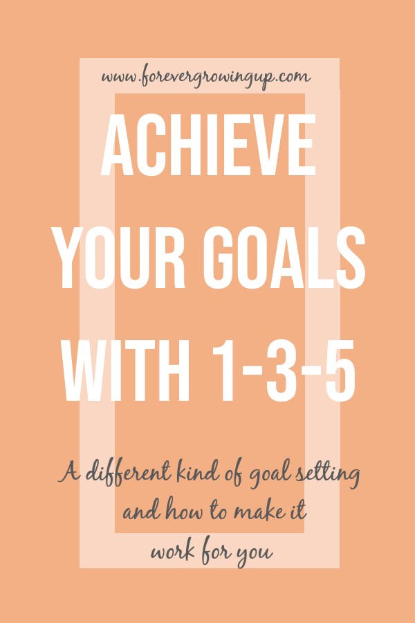 achieve goals with 1-3-5